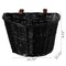 Wicker Front Cargo Bike Basket - Perfect for Riders of All Ages and Genders - for Beach Cruiser, Stationary Bike, E-bike, or Road Bike with Stylish Faux Leather Straps